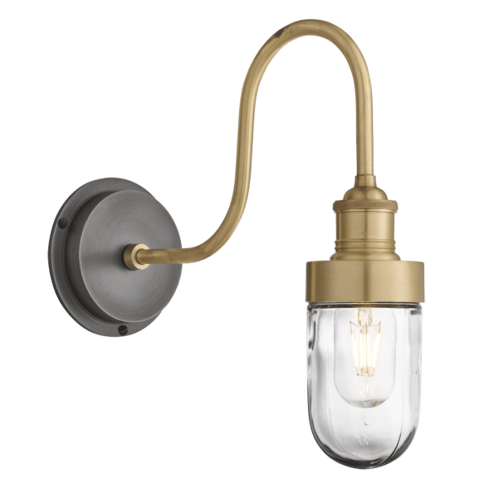 Outdoor swan neck wall light discount
