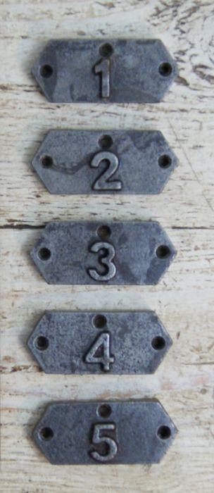Cottingham Numeral Plaques for Wire Hat and Coat Hook