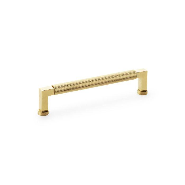 Alexander and Wilks - Camille Knurled Cupboard Handle - Satin Brass PVD