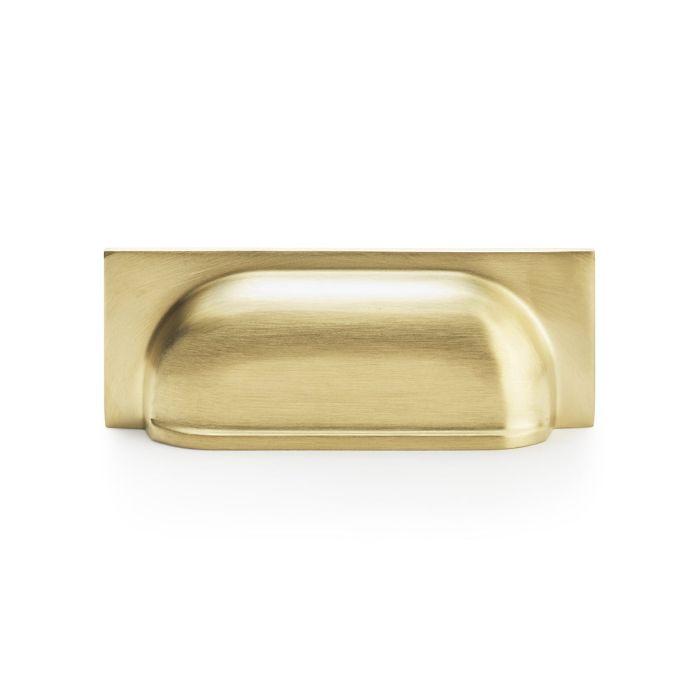 Alexander and Wilks - Quantock Cup Handle - Satin Brass PVD - Centres 96mm