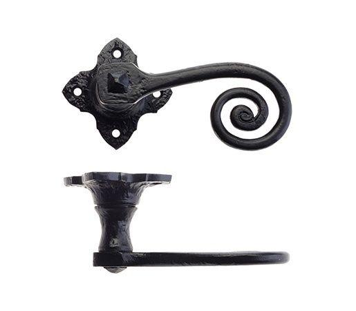 Foxcote Foundries Curlytail Door Handle Square Rose