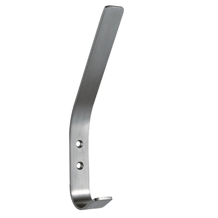 Steelworx Flat Hat And Coat Hook - Satin Stainless Steel