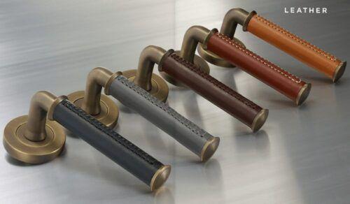 Turnstyle Designs Leather Finishes for Door Handles