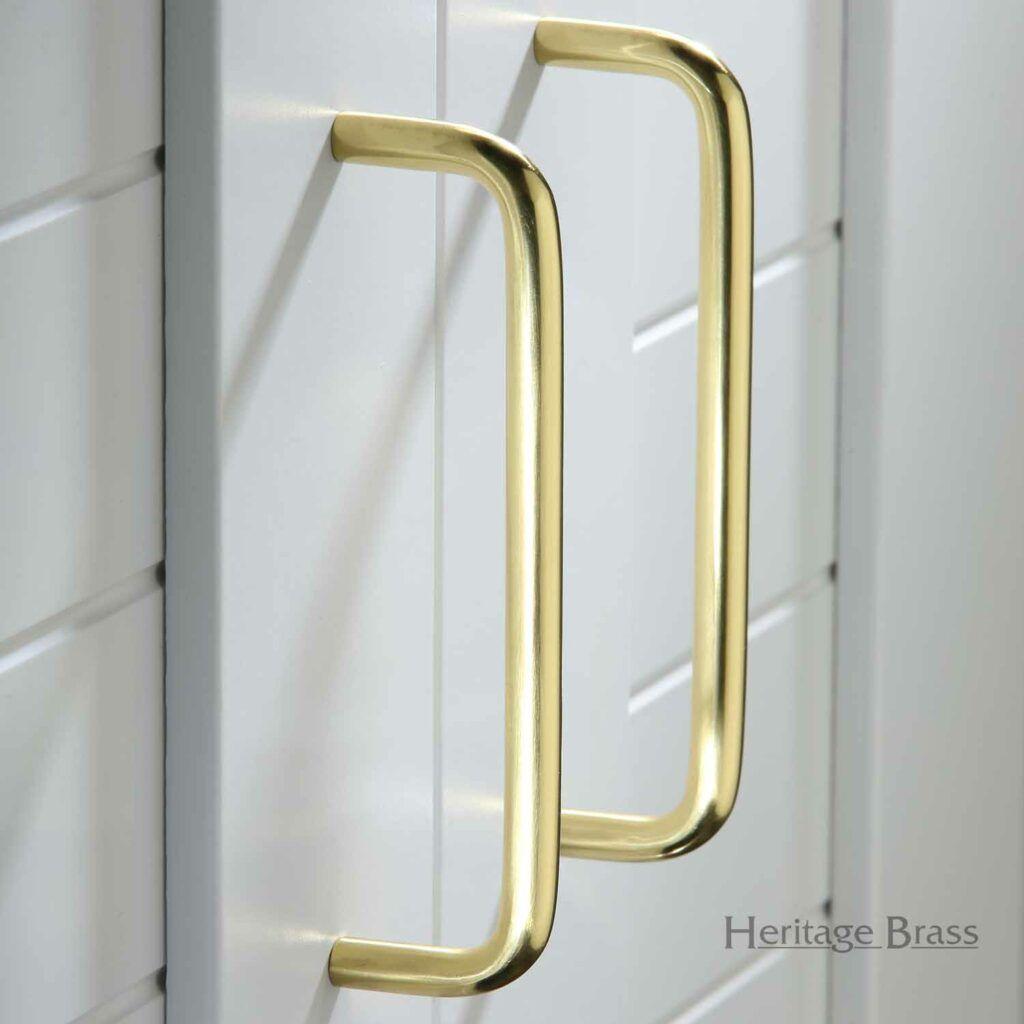 The wire cupboard handle by M. Marcus Heritage Brass in Brass