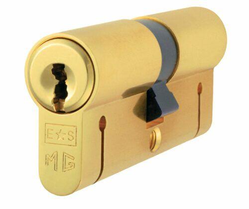 Eurospec 15 Pin Double Euro Profile Cylinder in Polished Brass