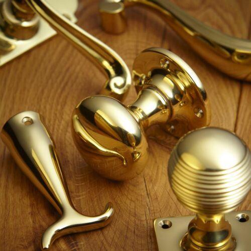 Unlacquered brass at more handles