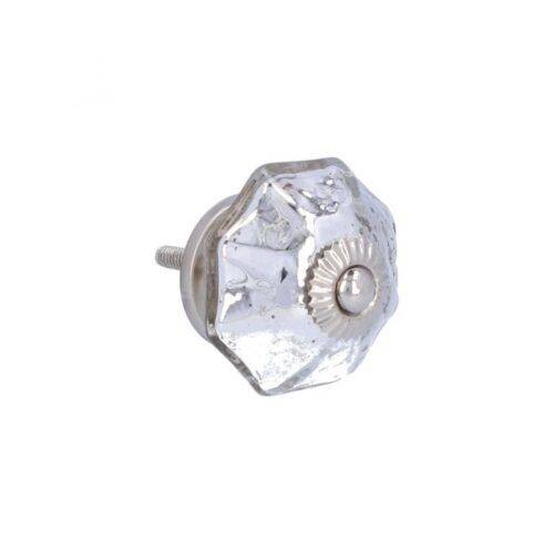 Octagonal Glass Mirror Knob by Sassi Boo
